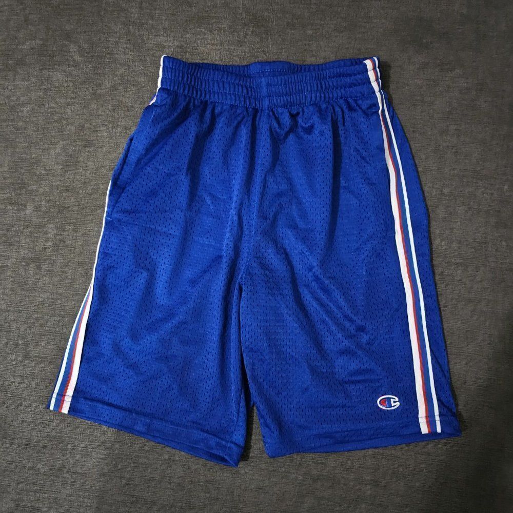 Champion Boys Blue 100% Polyester Lacrosse Basketball Short Size Large